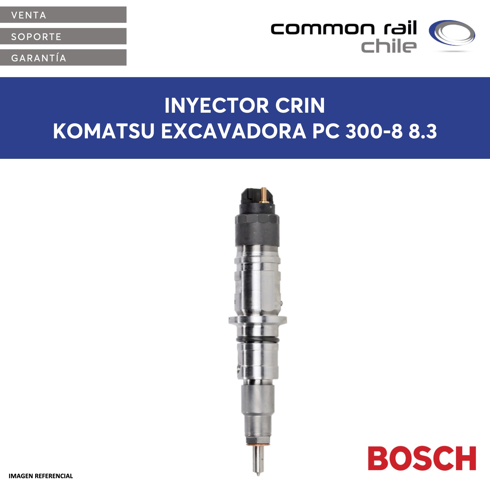 INYECTOR CRIN KOMATSU EXCAVADORA PC 300-8 8.3 0445120236 6745-11-3102